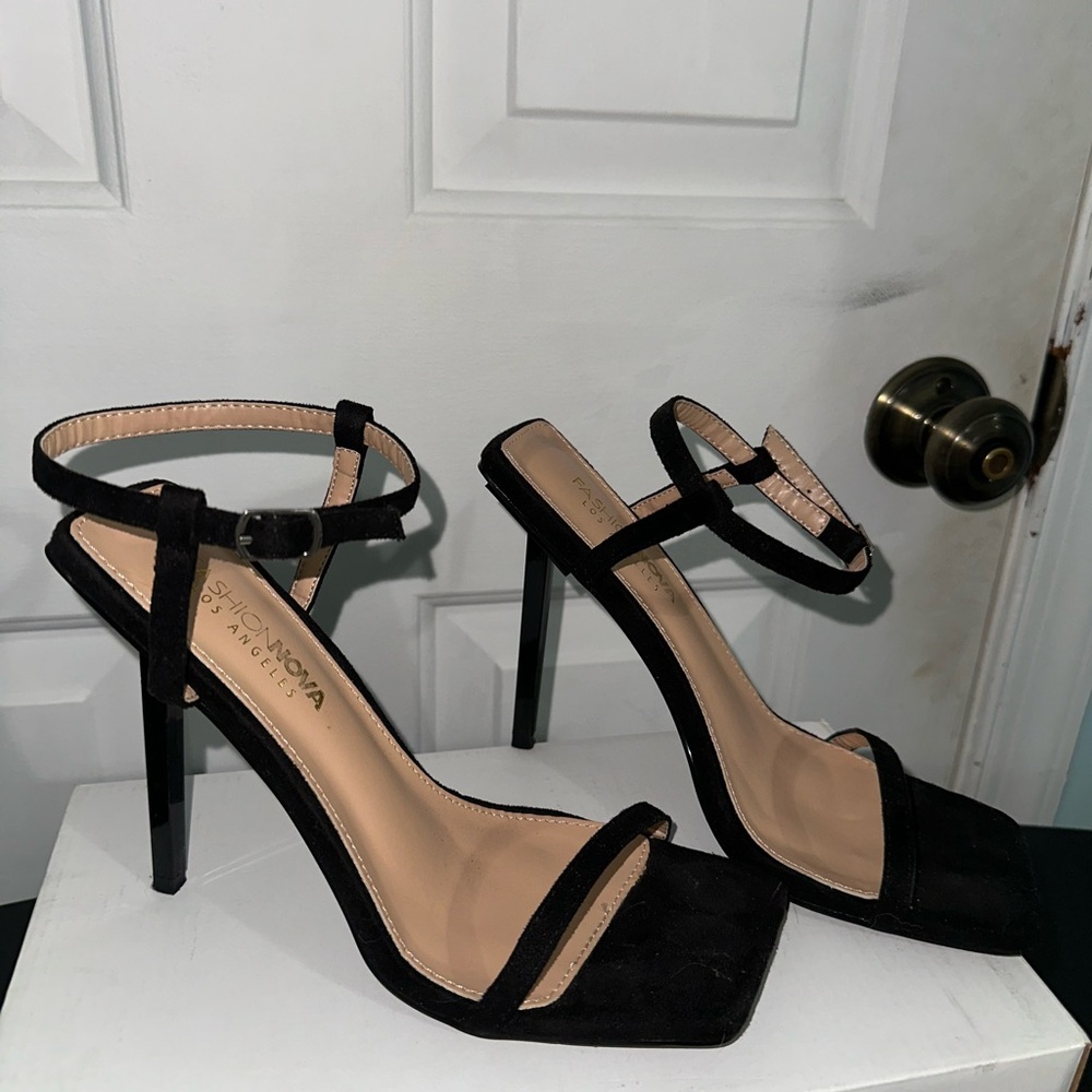 Black stiletto heels